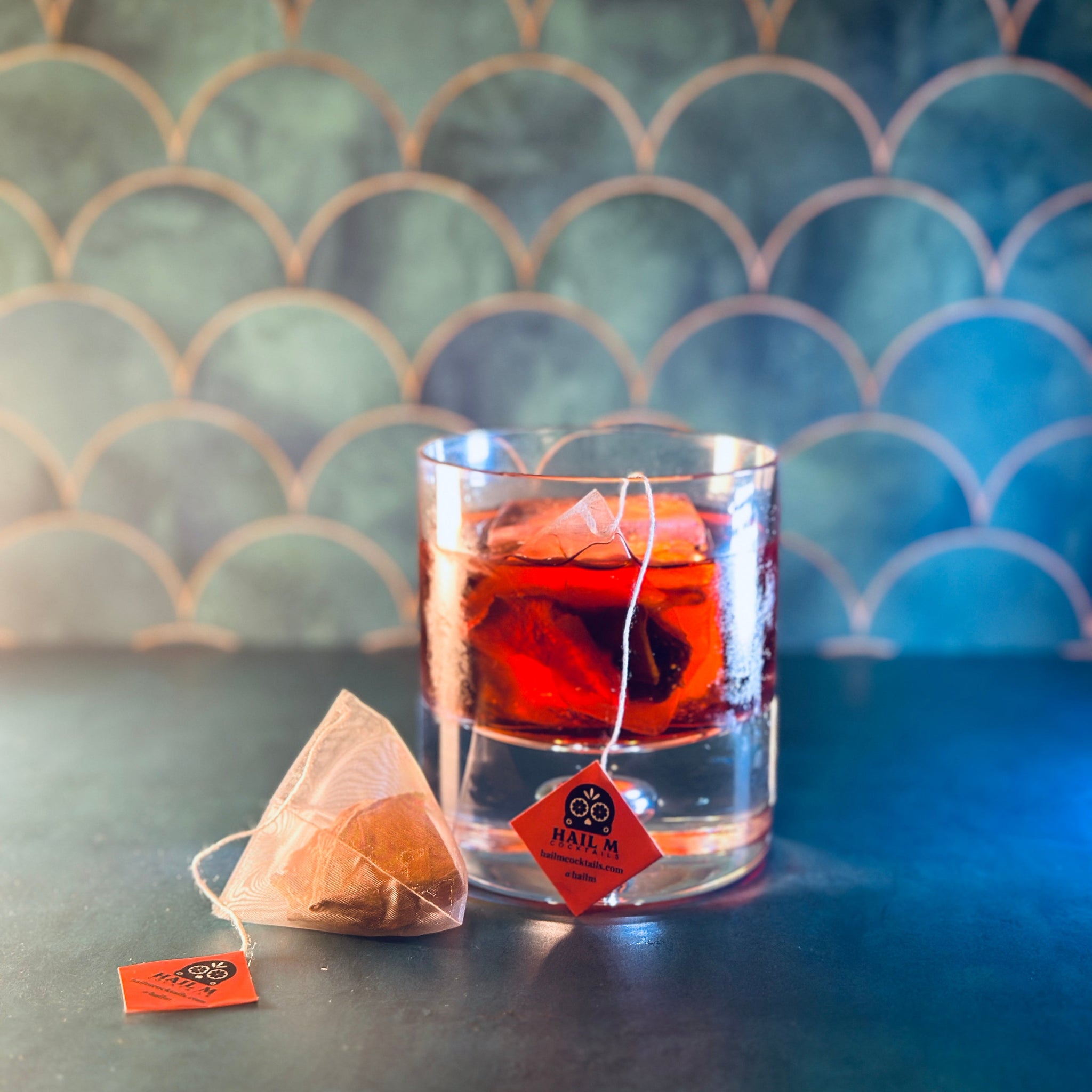 Negroni with Hail M Peach-Strawberry Infusion