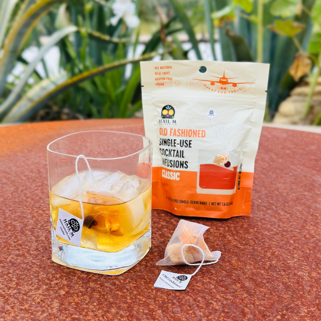 Old Fashioned Cocktail Tea Bag Infusion