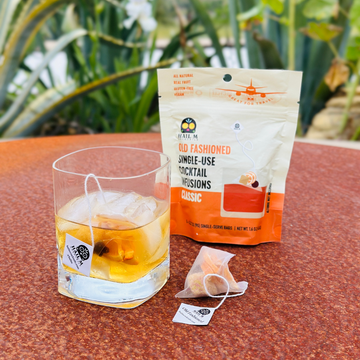 Old Fashioned Cocktail Tea Bag Infusion