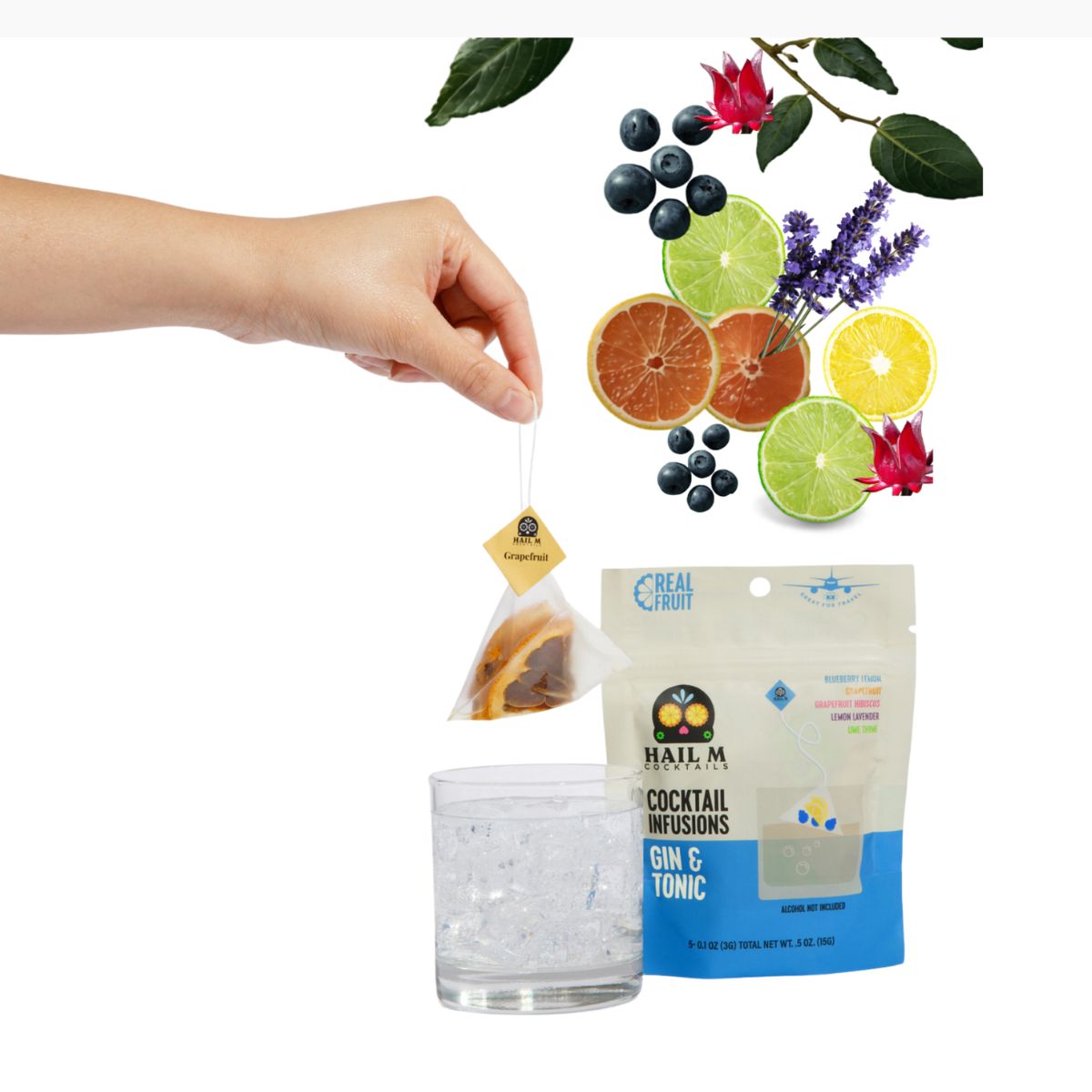 Gin & Tonic Infusion Kit | Sugar Free Cocktail Gift for Travelers