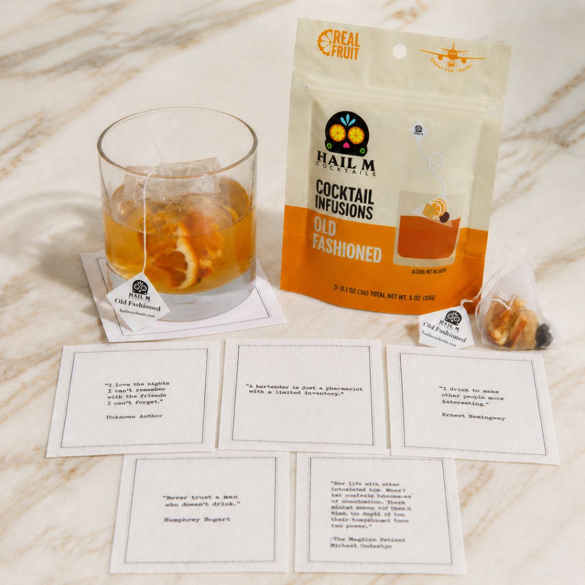 Happy Hour Gift Set – Old Fashioned Classic Kit + Quote Napkins