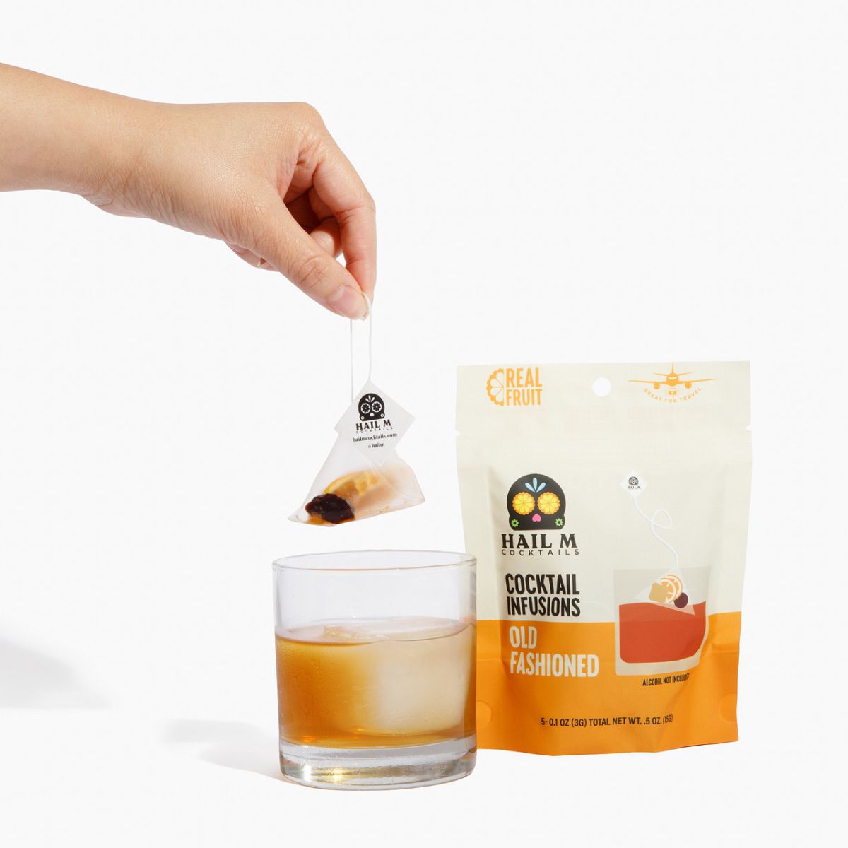 Old Fashioned Infusion Kit – Travel Cocktail Tea Bags - 2 Pack Classic