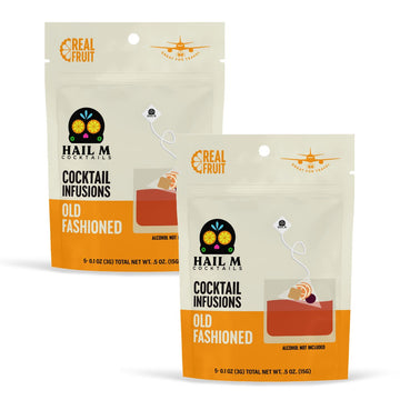 Old Fashioned Infusion Kit – Travel Cocktail Tea Bags - 2 Pack Classic