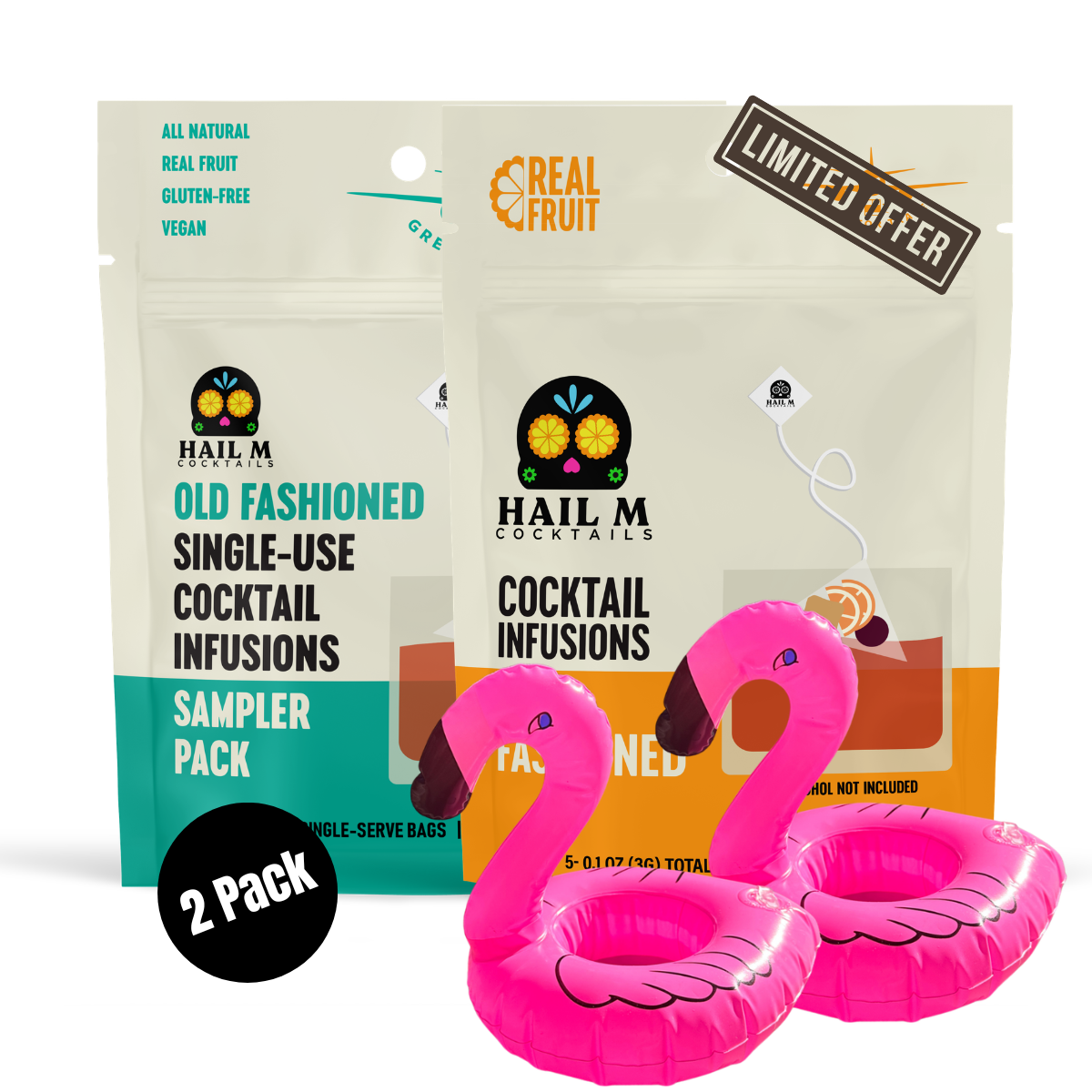 Old Fashioned + Old Fashioned Flavor Sampler Infusion Poolside Cocktail Kit - 2 Pack