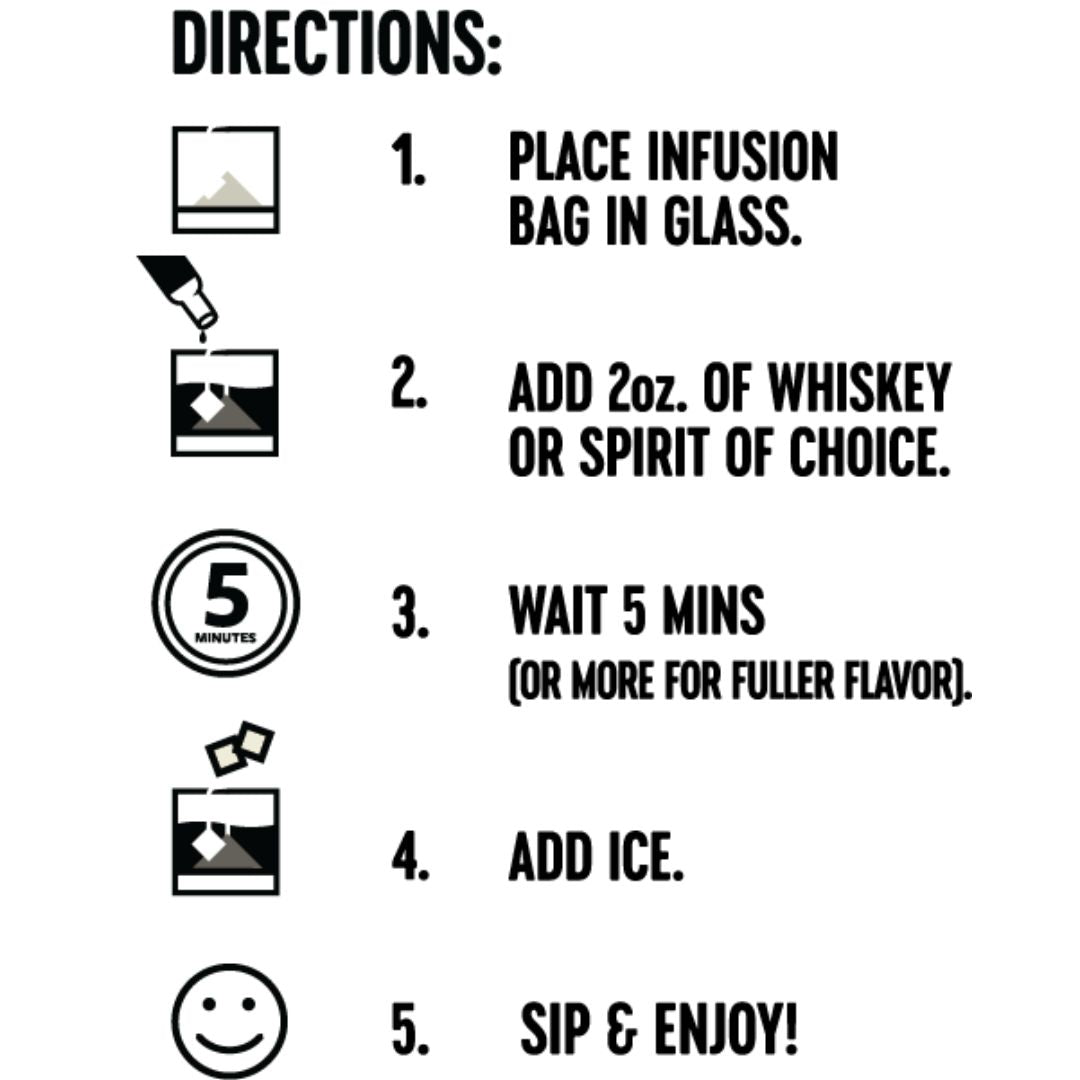 Old Fashioned Infusion Kit – Classic Travel Cocktail Tea Bags