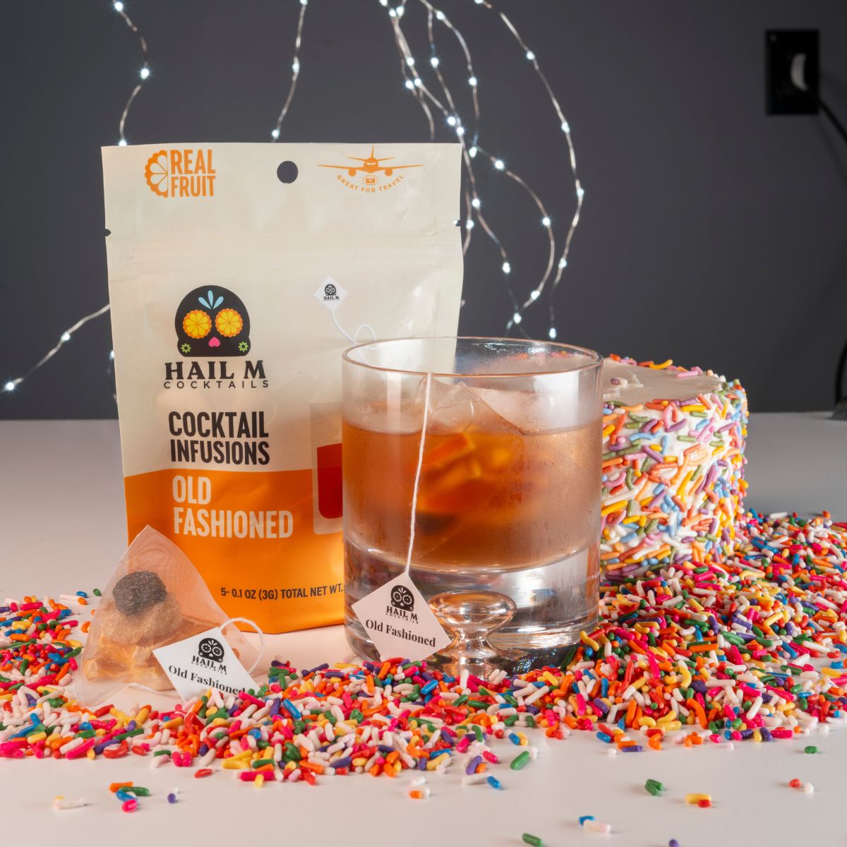 Old Fashioned Infusion Kit – Travel Cocktail Tea Bags - 2 Pack Classic