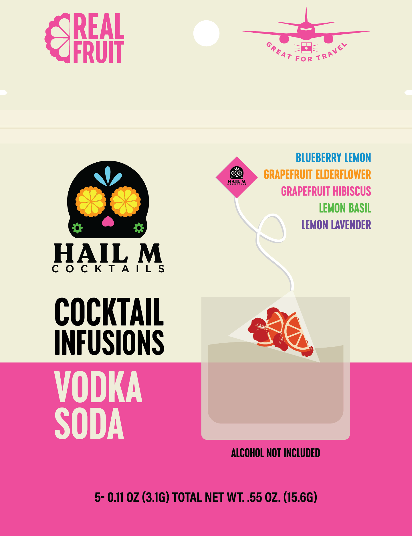 Vodka Soda | Cocktail Infusion | Travel Kit | Real Fruit
